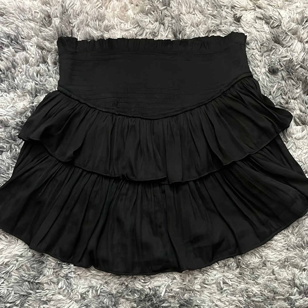 Black ruffle skirt